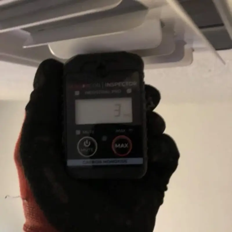 Carbon monoxide safety testing during Summerlin HVAC service call