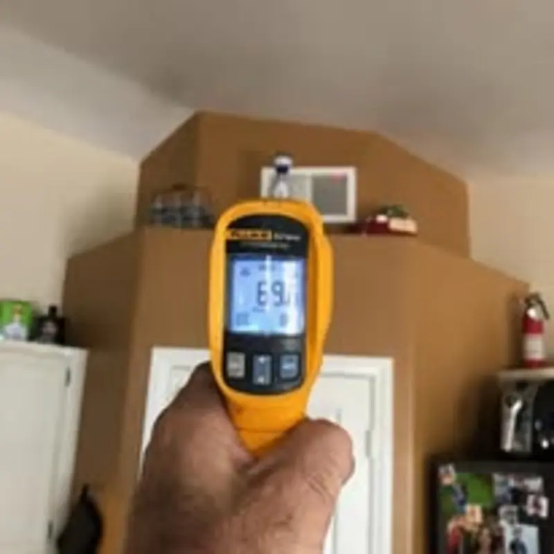 HVAC diagnostic temperature verification during service call in The Lakes Las Vegas